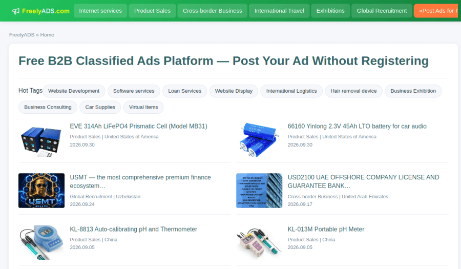 FreelyADS listing image